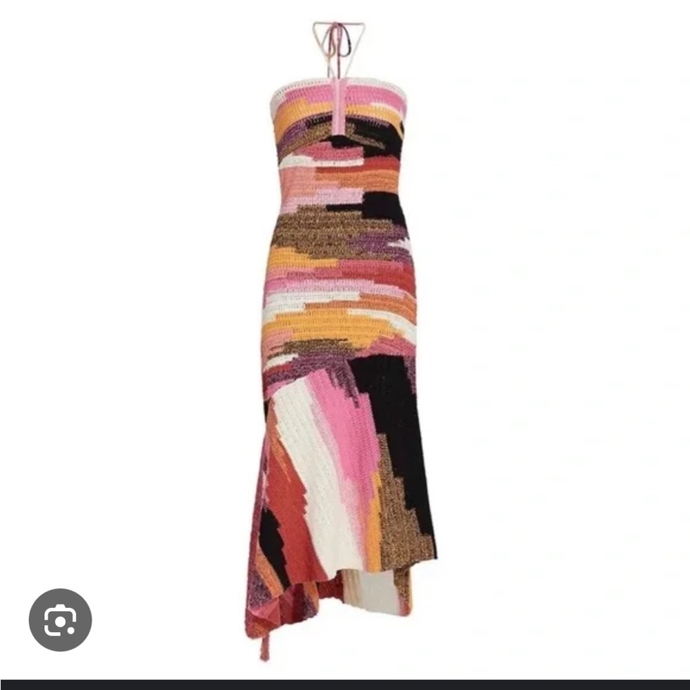 A.L.C Nova Crochet Halter Maxi Dress In Sedona